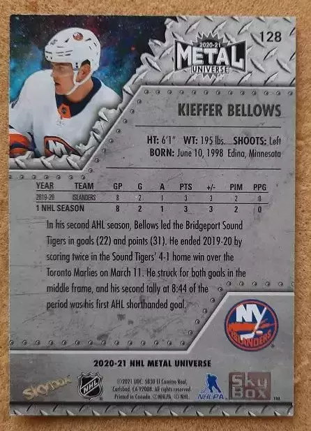 НХЛ Киффер Беллоуз Нью-Йорк Айлендерс № 128 1