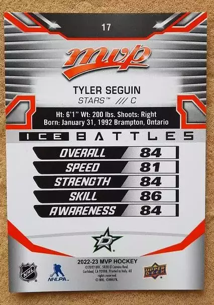 НХЛ Тайлер Сегин Даллас Старз № 17 айс 1