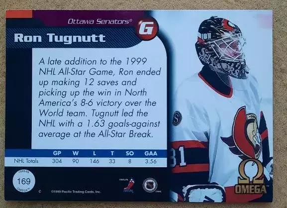 НХЛ Рон Тагнатт Оттава Сенаторз № 169 1