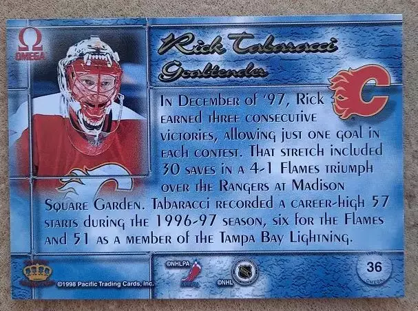 НХЛ Рик Табараччи Калгари Флеймз № 36 1