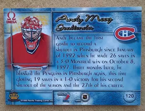 НХЛ Энди Муг Монреаль Канадиенс № 120 1