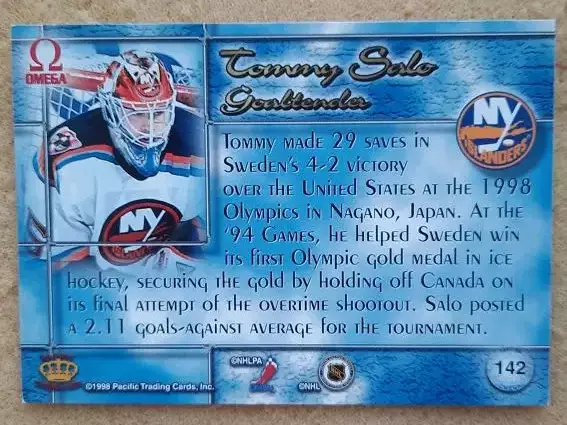 НХЛ Томми Сало Нью-Йорк Айлендерс № 142 1