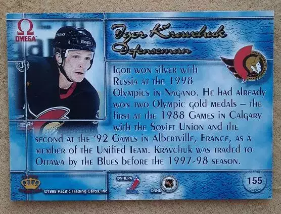 НХЛ Игорь Кравчук Оттава Сенаторз Салават Юлаев Уфа ЦСКА Москва № 155 1