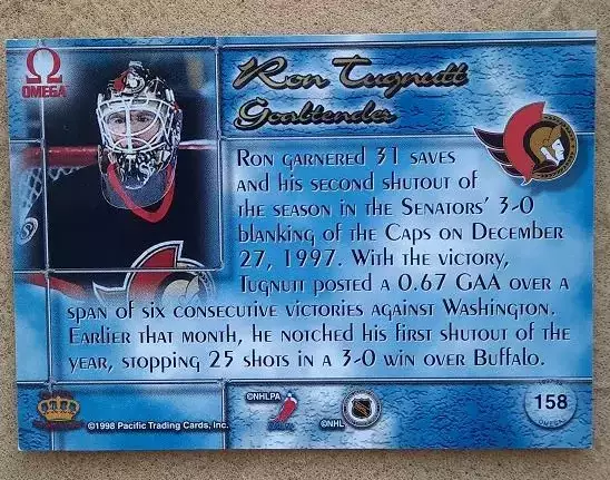 НХЛ Рон Тагнатт Оттава Сенаторз № 158 1