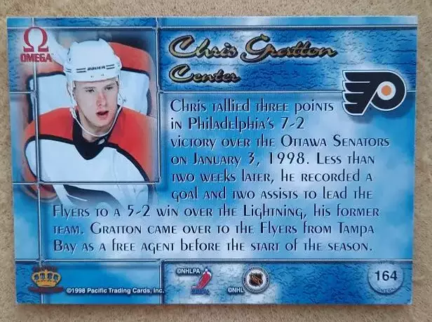 НХЛ Крис Грэттон Филадельфия Флайерз № 164 1