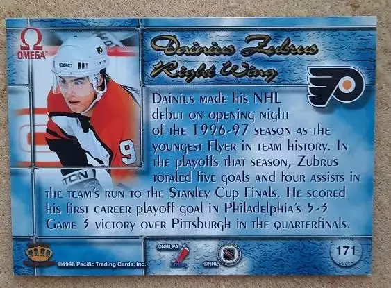 НХЛ Дайнюс Зубрус Филадельфия Флайерз Тольятти № 171 1