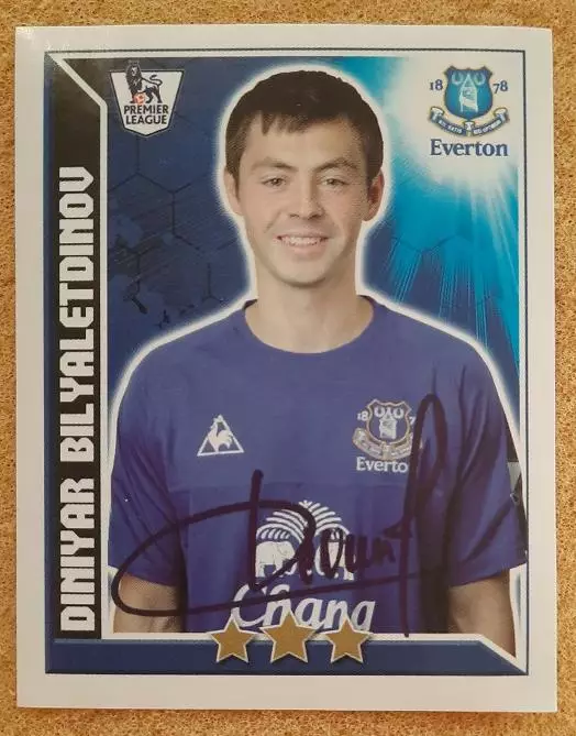 стикер Динияр Билялетдинов Эвертон Ливерпуль Англия № 169 автограф