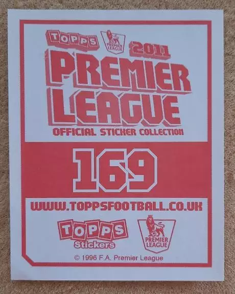 стикер Динияр Билялетдинов Эвертон Ливерпуль Англия № 169 автограф 1