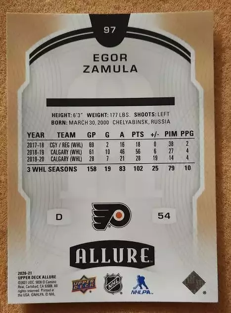 НХЛ Егор Замула Филадельфия Флайерз Челябинск Магнитогорск № 97 1