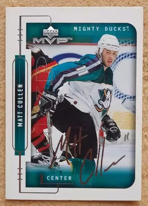 НХЛ Мэтт Каллен Анахайм Майти Дакс № 7 автограф