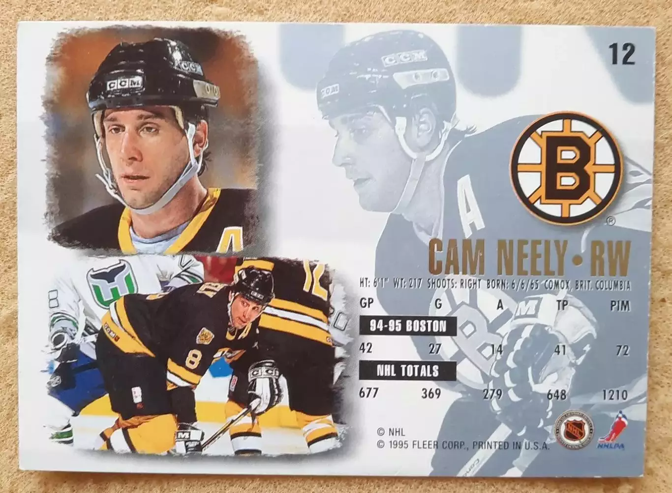 НХЛ Кэм Нили Бостон Брюинз № 12 1