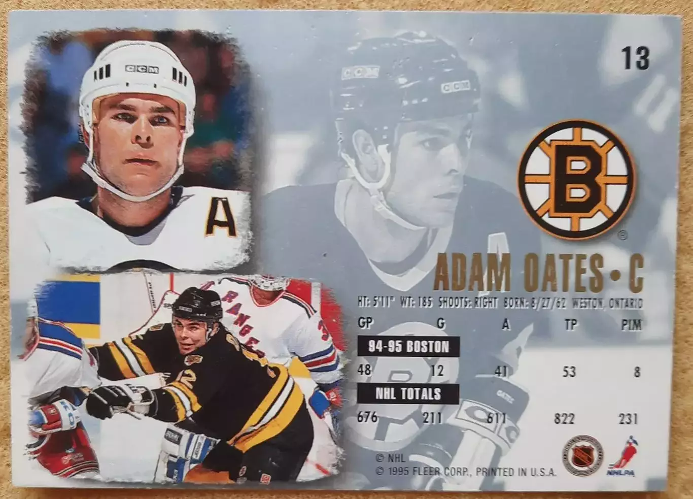 НХЛ Адам Оутс Бостон Брюинз № 13 м 1