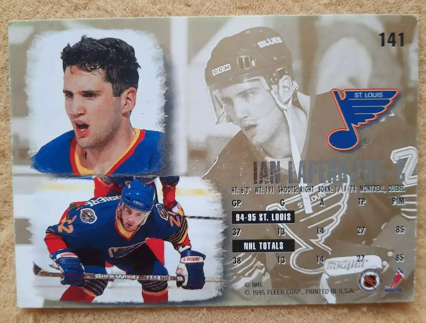 НХЛ Ян Лаперьер Сент Луис Блюз № 141 м 1