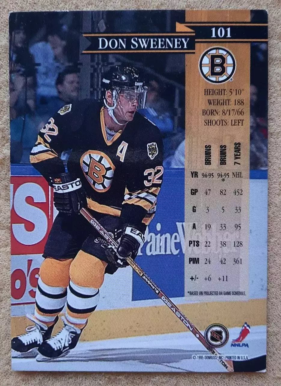 НХЛ Дон Суини Бостон Брюинз № 101 1
