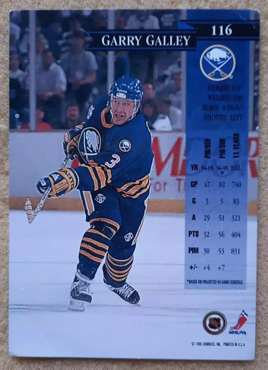 НХЛ Гари Галлей Баффало Сейбрз № 116 м 1