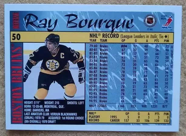 НХЛ Рей Бурк Бостон Брюинз № 50 1