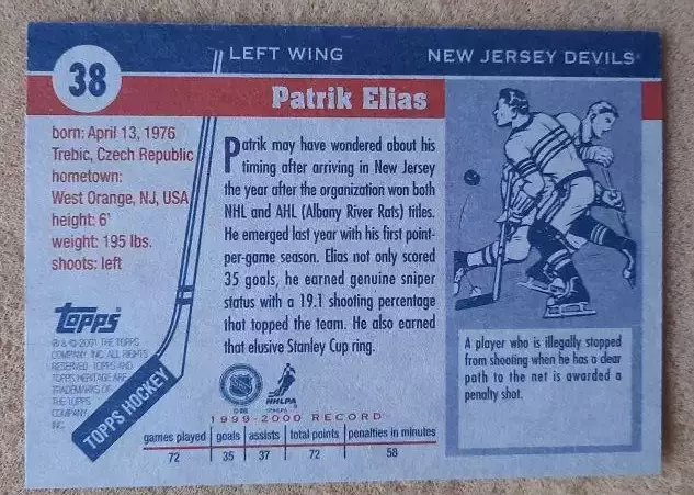 НХЛ Патрик Элиас Нью-Джерси Дэвилз № 38 автограф 1
