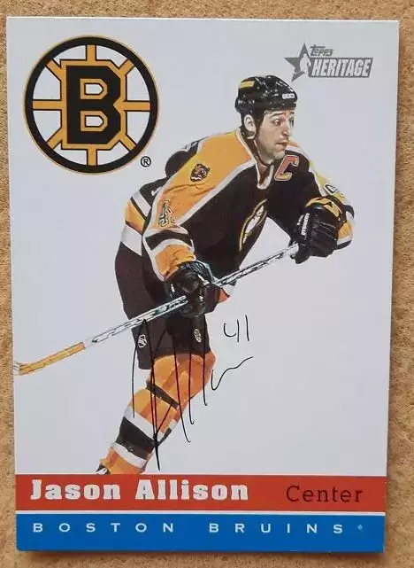 НХЛ Джейсон Аллисон Бостон Брюинз № 44 автограф
