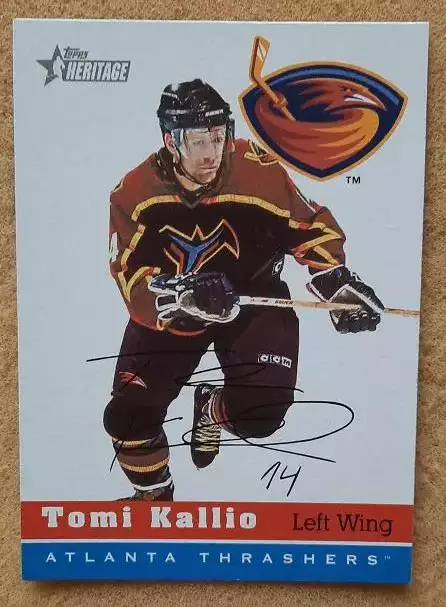 НХЛ Томи Каллио Атланта Трэйшерз № 148 автограф