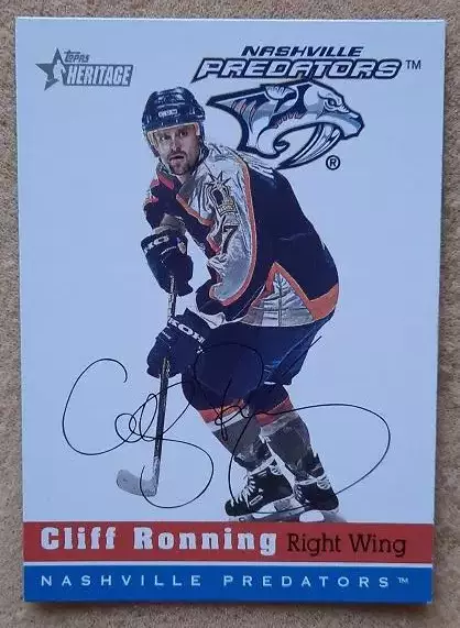 НХЛ Клифф Реннинг Нэшвилл Предаторз № 157 автограф