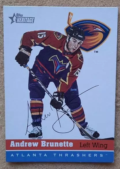 НХЛ Эндрю Брюнетт Атланта Трэйшерз № 197 автограф