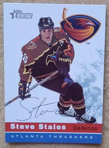 НХЛ Стив Стэйос Атланта Трэйшерз № 199 автограф