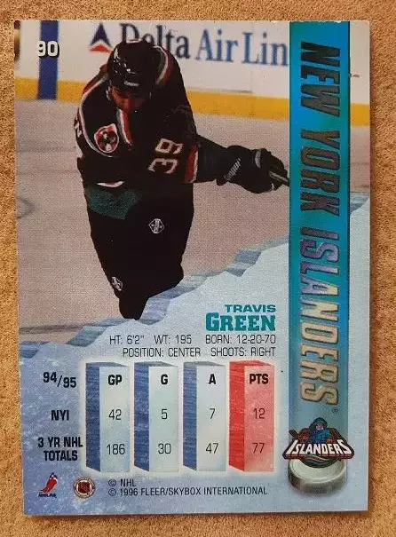 НХЛ Тревис Грин Нью-Йорк Айлендерс № 90 1