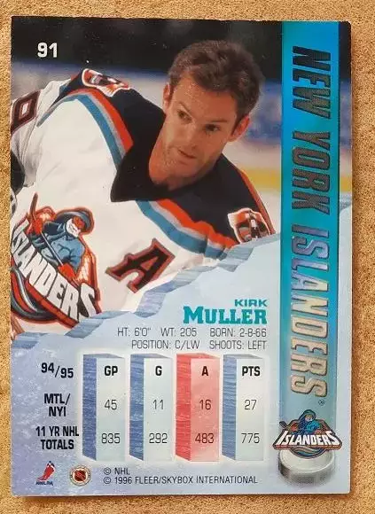НХЛ Кирк Мюллер Нью-Йорк Айлендерс № 91 1