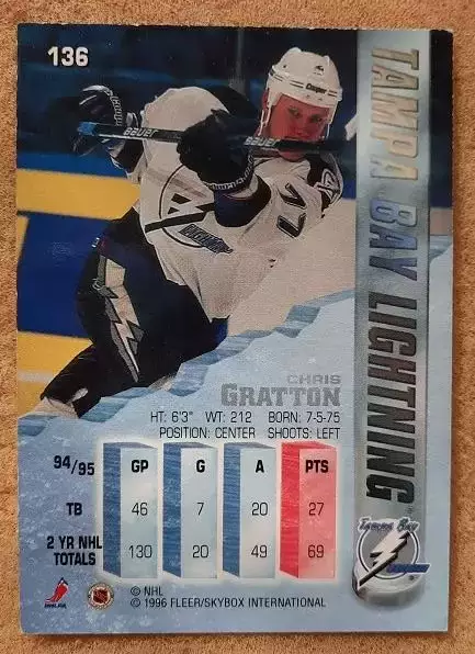 НХЛ Крис Грэттон Тампа Бэй Лайтнинг № 136 1