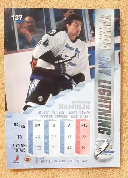 НХЛ Роман Хармлик Тампа Бэй Лайтнинг № 137 1