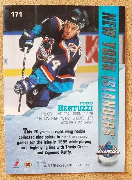 НХЛ Тодд Бертуцци Нью-Йорк Айлендерс № 171 1