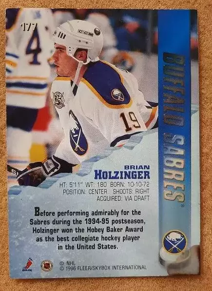 НХЛ Брайан Холцингер Баффало Сейбрз № 177 м 1