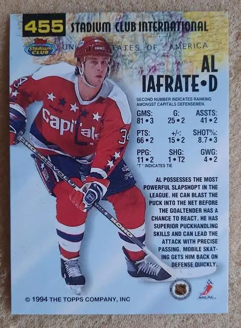 НХЛ Эл Айэфрейти Вашингтон Кэпиталз № 455 1