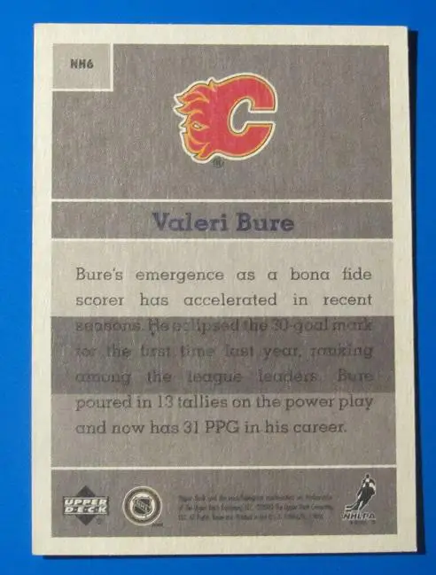 НХЛ Валерий Буре Калгари Флеймз ЦСКА Москва № NH 6 1