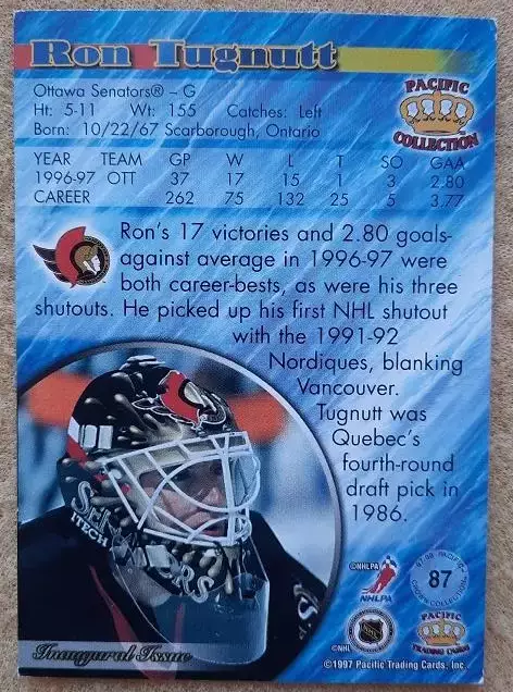 НХЛ Рон Тагнатт Оттава Сенаторз № 87 1