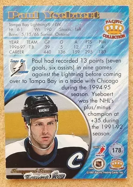 НХЛ Пол Айсберт Тампа Бэй Лайтнинг № 178 сильвер 1