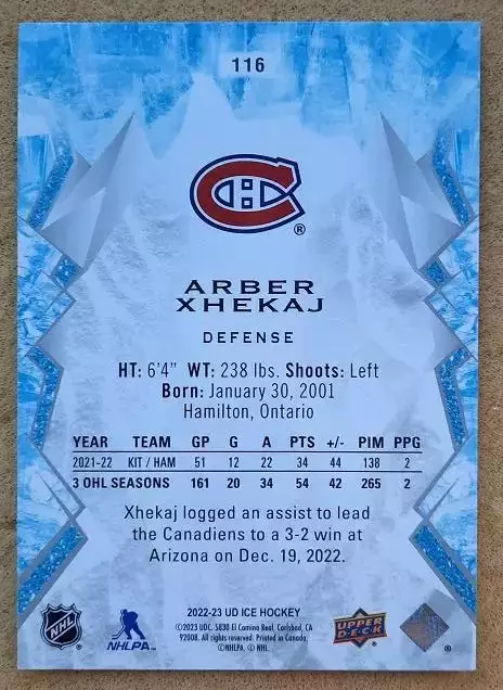 НХЛ Арбер Джекай Монреаль Канадиенс № 116 1