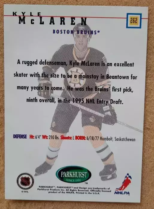НХЛ Кайл Макларен Бостон Брюинз № 262 1