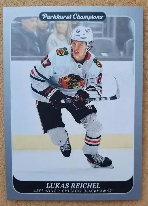 НХЛ Лукас Райхель Чикаго Блэкхокс № 48 сильвер