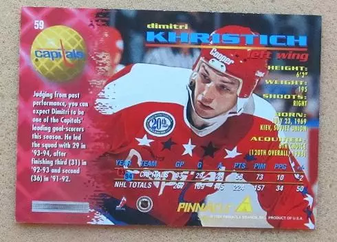 НХЛ Дмитрий Христич Вашингтон Кэпиталз Киев Магнитогорск № 59 1