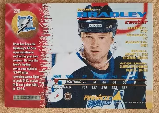 НХЛ Брайан Брэдли Тампа Бэй Лайтнинг № 278 1