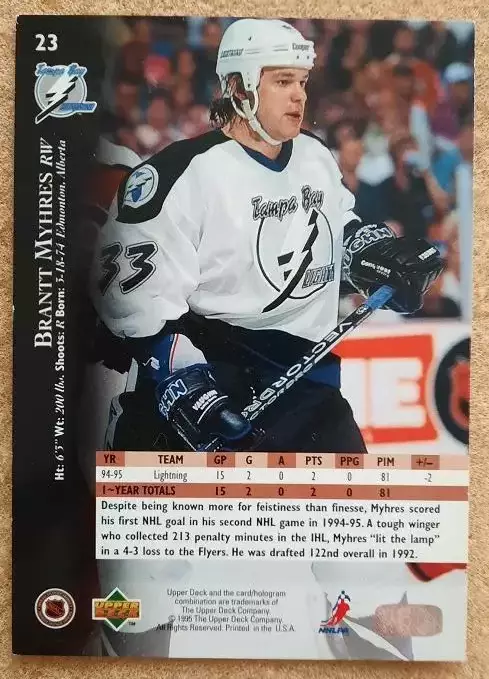 НХЛ Брэнтт Майрес Тампа Бэй Лайтнинг № 23 айс 1