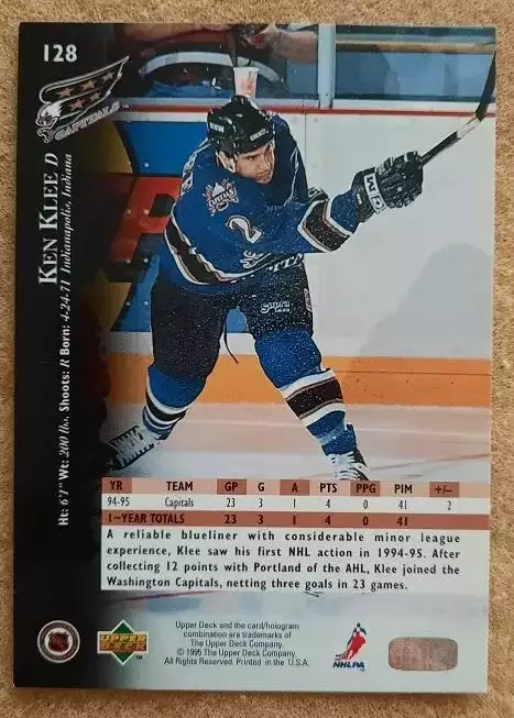 НХЛ Кен Кли Вашингтон Кэпиталз № 128 айс 1