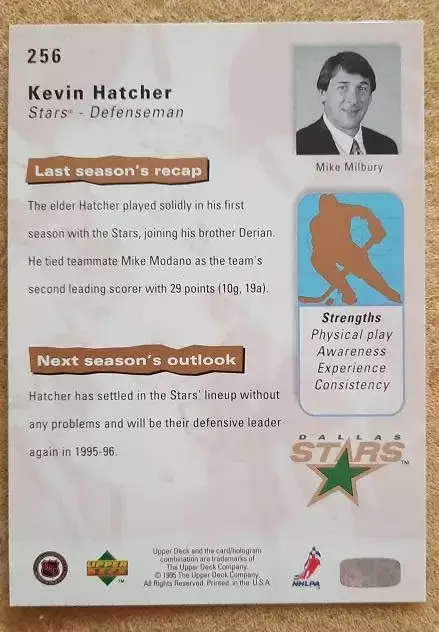 НХЛ Кевин Хэтчер Даллас Старз № 256 айс 1