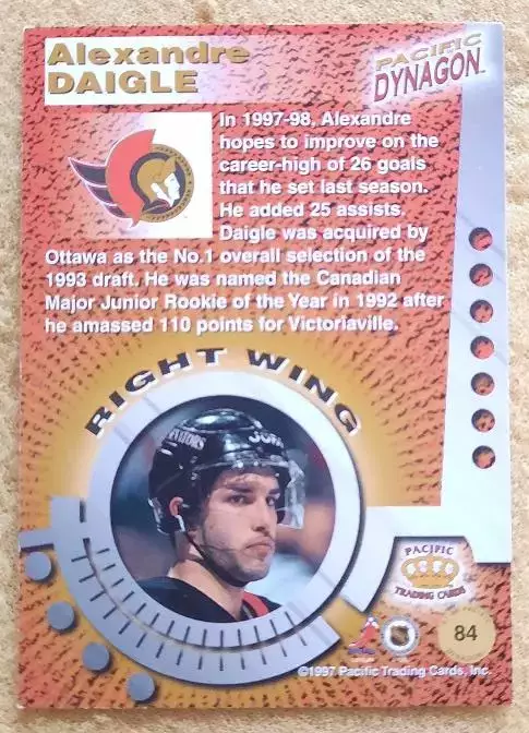 НХЛ Александр Дэйгл Оттава Сенаторз № 84 1