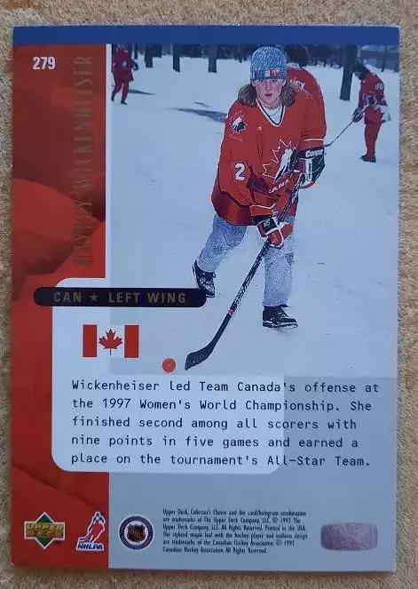 НХЛ Хейли Уикенхайзер Канада № 279 1
