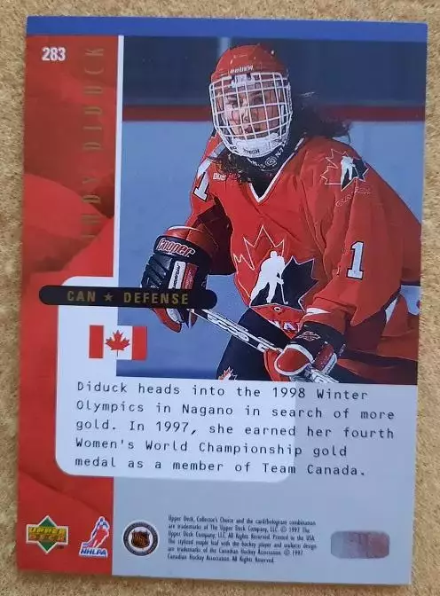 НХЛ Джуди Дидак Канада № 283 1