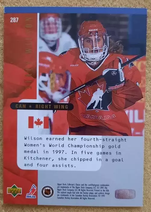НХЛ Стейси Уилсон Канада № 287 1