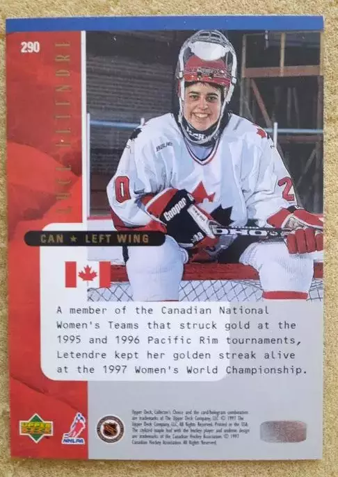 НХЛ Люси Леттендре Канада № 290 1