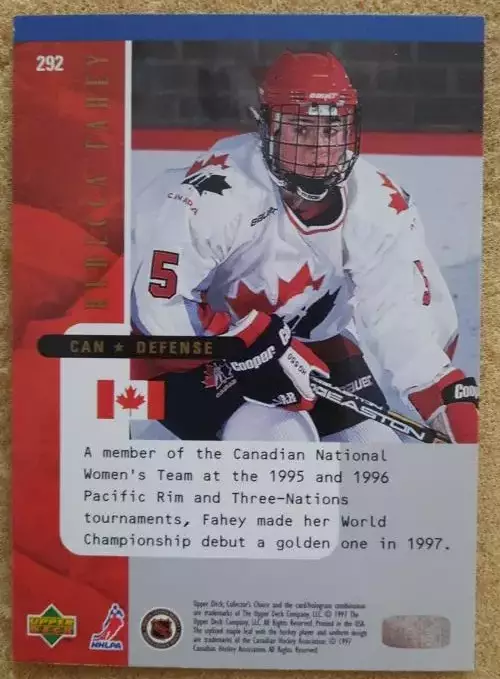 НХЛ Ребекка Фэйхи Канада № 292 1